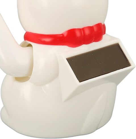 Lucky Solar Fortune Cat, Solar Powered Cute Waving Cat with 4 Inch Waving Arm for Home (White MLY23056 1) in Kuwait