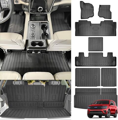 Trunk Mat & Backrest Mat for 2018-2024 Ford Expedition/Lincoln Navigator Cargo Mat(Not for Max or L Models), Rear Seat Back Cover Cargo Liner for 18-24 Expedition/Navigator Accessories in Saudi Arabia