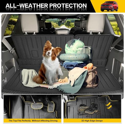 Trunk Mat & Backrest Mat for 2018-2024 Ford Expedition/Lincoln Navigator Cargo Mat(Not for Max or L Models), Rear Seat Back Cover Cargo Liner for 18-24 Expedition/Navigator Accessories in Saudi Arabia