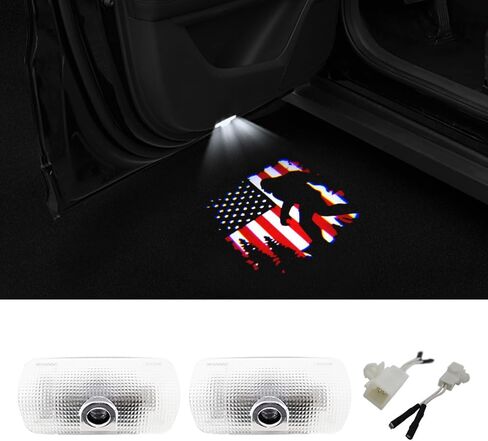 2 Pcs Car Door Logo Lights Car Projection LED Projector Door Shadow Light Welcome Light Puddle Lights Compatible for 4Runner Tundra Highlander Sequoia Venza Land Cruiser in Kuwait