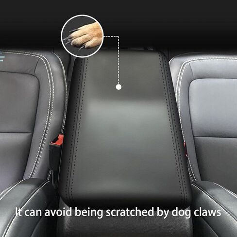 غطاء وحدة التحكم المركزية faccibbg لسيارة Ford Bronco 2021-2024 (أسود)، غطاء مسند ذراع من الجلد المقاوم للماء مضاد للخدش لملحقات Ford Bronco 2021 2022 2023 2024 in Kuwait