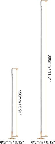 HARFINGTON 2PCS 6in, 12in Upholstery Needle Large Eye Extra Long Stitching Needles Straight Hand Needles Easy to Thread for Home Hand Leather Tapestry Embroidery Tufting Webbing Carpet in Saudi Arabia