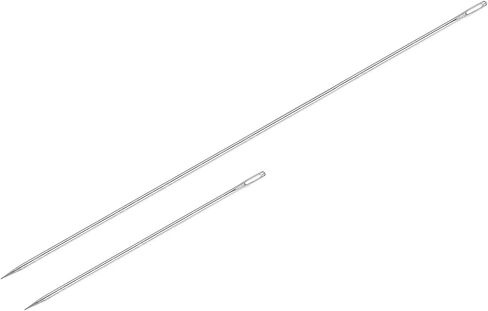 HARFINGTON 2PCS 6in, 12in Upholstery Needle Large Eye Extra Long Stitching Needles Straight Hand Needles Easy to Thread for Home Hand Leather Tapestry Embroidery Tufting Webbing Carpet in Saudi Arabia