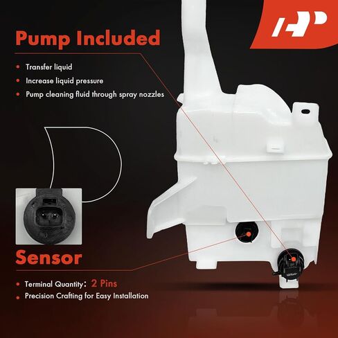 A-Premium Windshield Washer Reservoir Compatible with Select Toyota Models - Camry 2007 2008 2009 2010 2011, with (Washer Pump/Filler Neck/Cap/Hose/Bracket/Fluid Level Sensor) - Replace# 8531533300 in Saudi Arabia