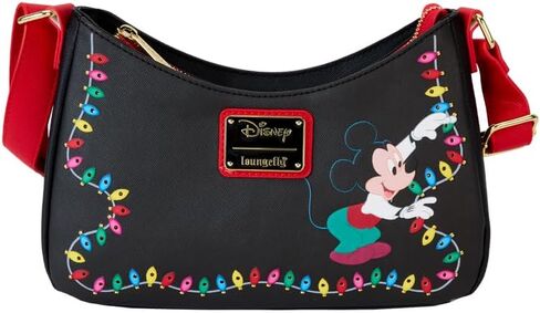 Loungefly Disney Mickey and Friends Christmas Light Decorations Crossbody Bag in Saudi Arabia