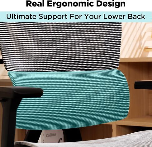 Ergonomic Mesh Office Chair, Office Chair with Advanced Adjustable 4D Headrest & Armrest, Lumbar Support for Long Hours, High-Back Computer Chair with Tilt Function, 5-Year Warranty,Black in Saudi Arabia