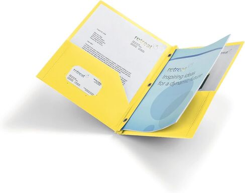 مجلد بولي من الدرجة المدرسية ذو 3 شُعب من علامة Office Depot® التجارية، مقاس Letter، أصفر in Saudi Arabia