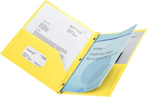 مجلد بولي من الدرجة المدرسية ذو 3 شُعب من علامة Office Depot® التجارية، مقاس Letter، أصفر in Saudi Arabia