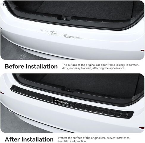 Exterior Rear Bumper Protector for Honda Accord 2022 2021 2020 2019 2018 Accessories Stainless Steel Rear Bumper Guard Trunk Sill Protector (Black Brushed) in Saudi Arabia