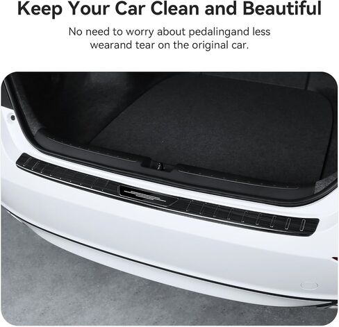 Exterior Rear Bumper Protector for Honda Accord 2022 2021 2020 2019 2018 Accessories Stainless Steel Rear Bumper Guard Trunk Sill Protector (Black Brushed) in Saudi Arabia