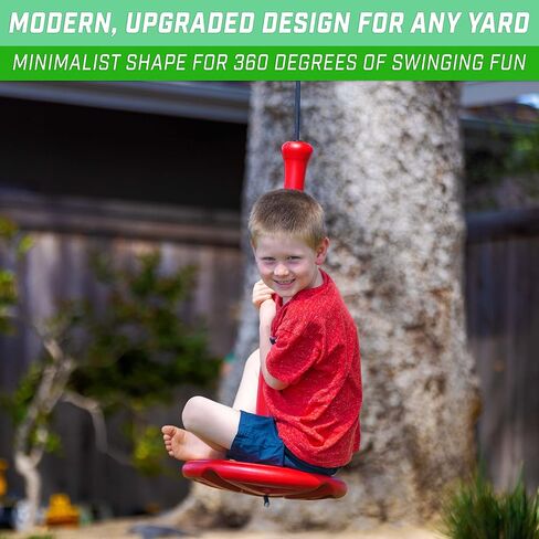 GoSports Free Flight Modern Tree Swing with Rope and Carabiner - All-Weather Outdoor Kids Swing, Red or Blue in Saudi Arabia