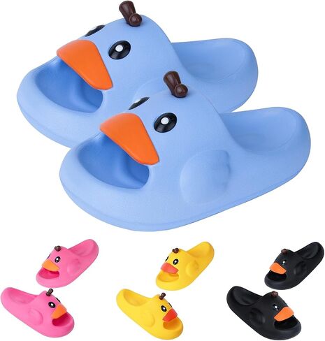 Duckling Kids Cloud Slides for Boys Girls | Non-Slip Sandals for Toddler Beach Slippers | Flip Flops Pool Shower Shoes in Saudi Arabia