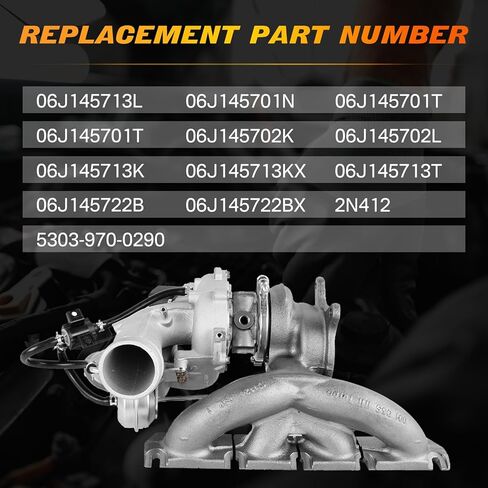 06J145713L K03 شاحن توربيني متوافق مع شاحن توربيني Audi A3 2008-2013 TT 2.0L Audi Q3 2015-2016 VW Beetle CC Eos GTI Jetta Passat 2009-2016 استبدال 06J145701N 06J145701T 06J145702K in Kuwait