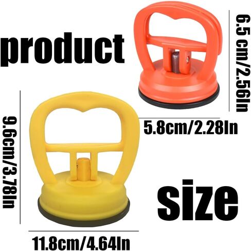 QPINGH 3 عبوات من أدوات سحب دنت السيارة، مجموعة أدوات إزالة دنت، أداة سحب دنت كأس الشفط، أداة إصلاح دنت بدون طلاء لإصلاح دنت السيارة، المرآة، الشاشة والبلاط (1 كبير + 2 صغير) in Kuwait