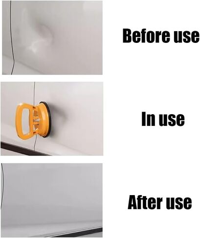 QPINGH 3 عبوات من أدوات سحب دنت السيارة، مجموعة أدوات إزالة دنت، أداة سحب دنت كأس الشفط، أداة إصلاح دنت بدون طلاء لإصلاح دنت السيارة، المرآة، الشاشة والبلاط (1 كبير + 2 صغير) in Kuwait