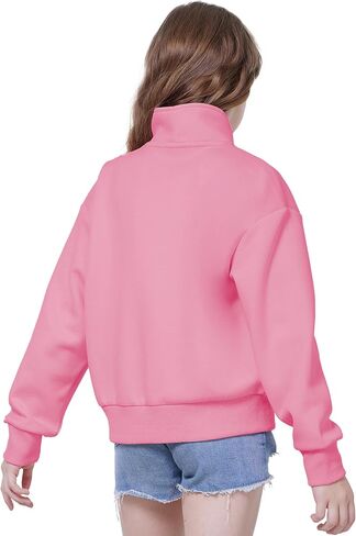 WULFUL Girls Casual Half Zipper Sweatshirts Long Sleeve Fashion Pullovers for Teen Girls in Saudi Arabia