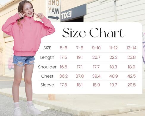 WULFUL Girls Casual Half Zipper Sweatshirts Long Sleeve Fashion Pullovers for Teen Girls in Saudi Arabia