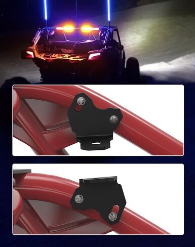 حامل سوط KEMIMOTO X3، متوافق مع Can-Am Maverick X3 & X3 MAX، حامل علم على شكل سوط مطلي بالمسحوق in Saudi Arabia