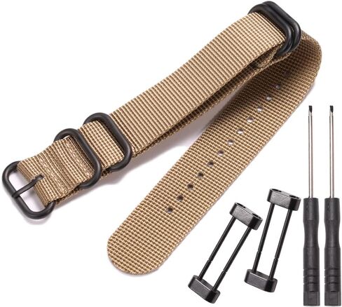 Nylon Replacement Strap Compatible with Suunto core all black military nylon band 24mm nylon watch band wrist strap for men in Kuwait