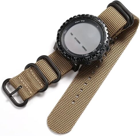 Nylon Replacement Strap Compatible with Suunto core all black military nylon band 24mm nylon watch band wrist strap for men in Kuwait