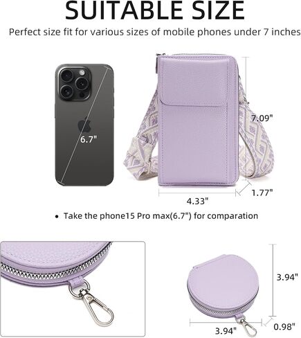 Small Crossbody Bags for women Trendy Leather Phone Wallet Purses Handbag with adjustable strap in Saudi Arabia