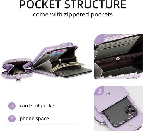 Small Crossbody Bags for women Trendy Leather Phone Wallet Purses Handbag with adjustable strap in Saudi Arabia