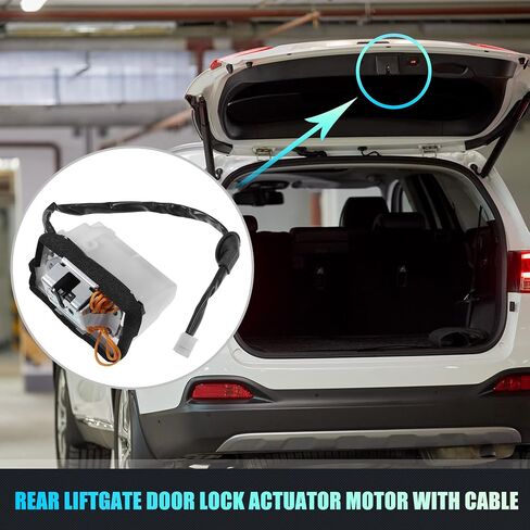 مشغل قفل الباب الخلفي البديل من uxcell مع كابل لسيارة Toyota Sequoia 2008-2015 مجموعة مزلاج الباب الخلفي رقم 691100C030/691100C031 أبيض in Saudi Arabia