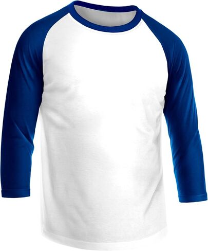 Men's Women's Casual Raglan 3/4 Long Sleeve Sports Baseball T Shirts in Saudi Arabia