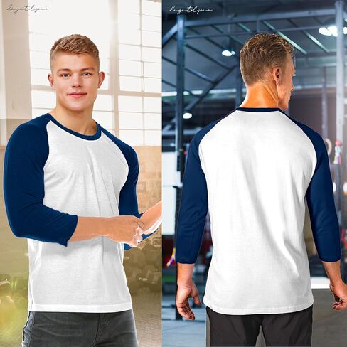 Men's Women's Casual Raglan 3/4 Long Sleeve Sports Baseball T Shirts in Saudi Arabia