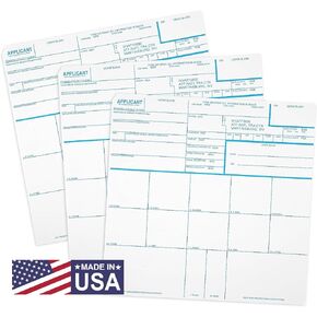 Made in USA - FD 258 Fingerprint Cards 2024, Form FD-258, 3 Pack - 11-1-20 Newest Version