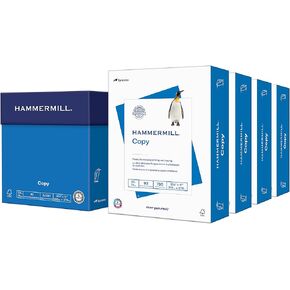 Hammermill A4 Paper, 20 lb Copy Paper (210mm x 297mm) - 1 Ream (500 Sheets) - 92 Bright, Made in the USA, 105500R, White