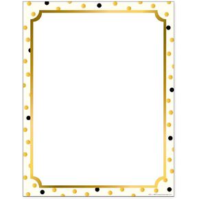 Barker Creek Designer Computer Paper, Gold, 8.5" x 11", Decorative Printer Paper, Stationery, 50 Sheets per Pkg, Home, School and Office Supplies (741)