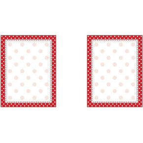 Barker Creek Designer Computer Paper, Red And White Dots, 8.5" x 11", Decorative Printer Paper, Stationery, 50 Sheets per Pkg, Home, School and Office Supplies (716)