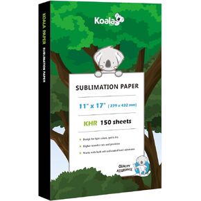 Koala Sublimation Paper 150 sheets 8.5x11 inches for Heat Transfer DIY Gift Compatible with Inkjet Sublimation Printer 105gsm