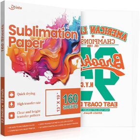 Sublimation Paper 11x17, 125g Heat 160 Sheets Transfer Paper for Any Inkjet Printer with Thermal Sublimation Ink on Mugs, Polyester Phone Cases, Light Fabrics White Blank Paper