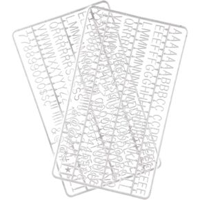 3/4 Inch Letters for Flet Letter Boards,300 Pieces Including Letters, Numbers & Symbols for Changeable Plastic Message Boards (White)