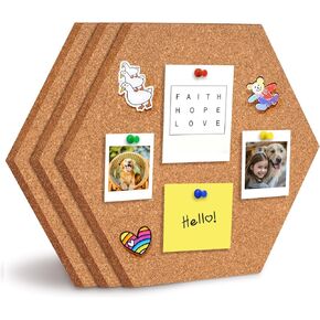 6 Pack Cork Board Strips, Adhesive Small Cork Board for Office Wall Desk Home Classroom with 50 Push Pins for Paste Notes, Photos, Schedules, Cork Board for Office