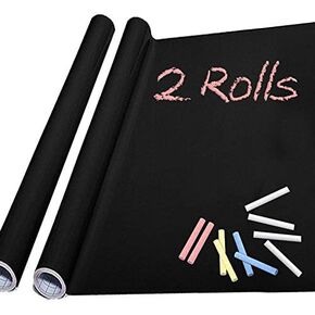 Chalkboard Paper 2 Rolls-Chalkboard Vinyl Sticker Wallpaper (17.4" x 78.7")