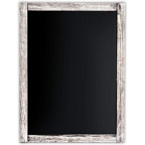Magnetic Wall Chalkboard 18" x 24" - Non-Porous - Solid Pine Wood Frame Chalkboard Sign - Rustic Vintage Decor - Chalk Board for Wedding, Kitchen, Bar, Restaurant, Menu & Home - Large (Black)