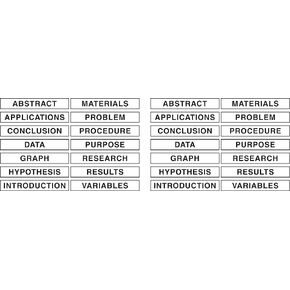 Pacon Self-Adhesive Presentation Science Subtitles, 14 Titles, 1-1/2" x 8-1/2" (3764), White- Pack of 2