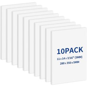 Zzrywuty 12 Pack Large Foam Boards 24" x 36", 5mm Thickness Styrofoam Foam Core Board for Crafts, White Poster Board Vision Board Presentation Board Mat Board