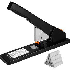 Amazon Basics Heavy Duty Stapler, 90 Sheets High Capacity, Large Office Stapler with 1000 Staples, Black