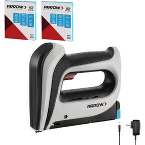 Arrow Cordless Staple Gun Kit, Electric Stapler with 3750 Pieces T50 1/4", 3/8", 1/2" Staples, for Upholstery Professional and DIY Projects, T50DCD
