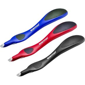 Bostitch Office Professional Magnetic Easy Staple Remover Tool - Staple Puller Stick for Office Home & School - 3 Pack - Black, Blue, and Red