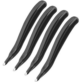 KTRIO Magnetic Staple Remover Tool 4 Pack, Professional Stapler Removers Flat Staple Puller Stick for Classroom, Office, Home, Classic Black