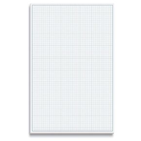 Better Office Products Graph Paper Pad, 17" x 11", 25 Sheets, Blue Line Border, Blueprint Paper, Double Sided, White, 4x4 Blue Quad Rule, Easy Tear Sheets, Grid Paper, Graph Paper