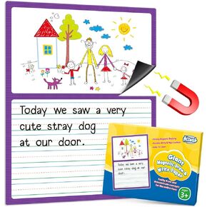 Aizweb Giant Magnetic Draw & Write Paper,Dry Erase Handwriting Lined Paper for Classroom Whiteboard Accessories, Writing Chart Paper Teacher Must Have Homeschool Teaching Supplies,Teacher Essential