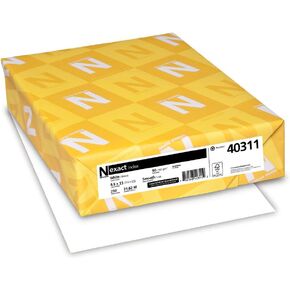 Neenah Paper 40311 Exact Index Card Stock, 90lb, 94 Bright, 8 1/2 x 11, White, 250 Sheets