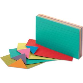 Oxford Extreme Index Cards, 3 x 5 Inches, Assorted Colors, 100 per pack (04736)