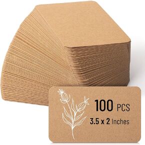 Mr. Pen- Kraft Mini Note Cards, 3.5"x2.1", 100 Pack, Blank Business Cards, Small Note Cards, Small Blank Cards, Mini Blank Cards, Small Notecards, Business Cards Blank Kraft Paper Business Cards